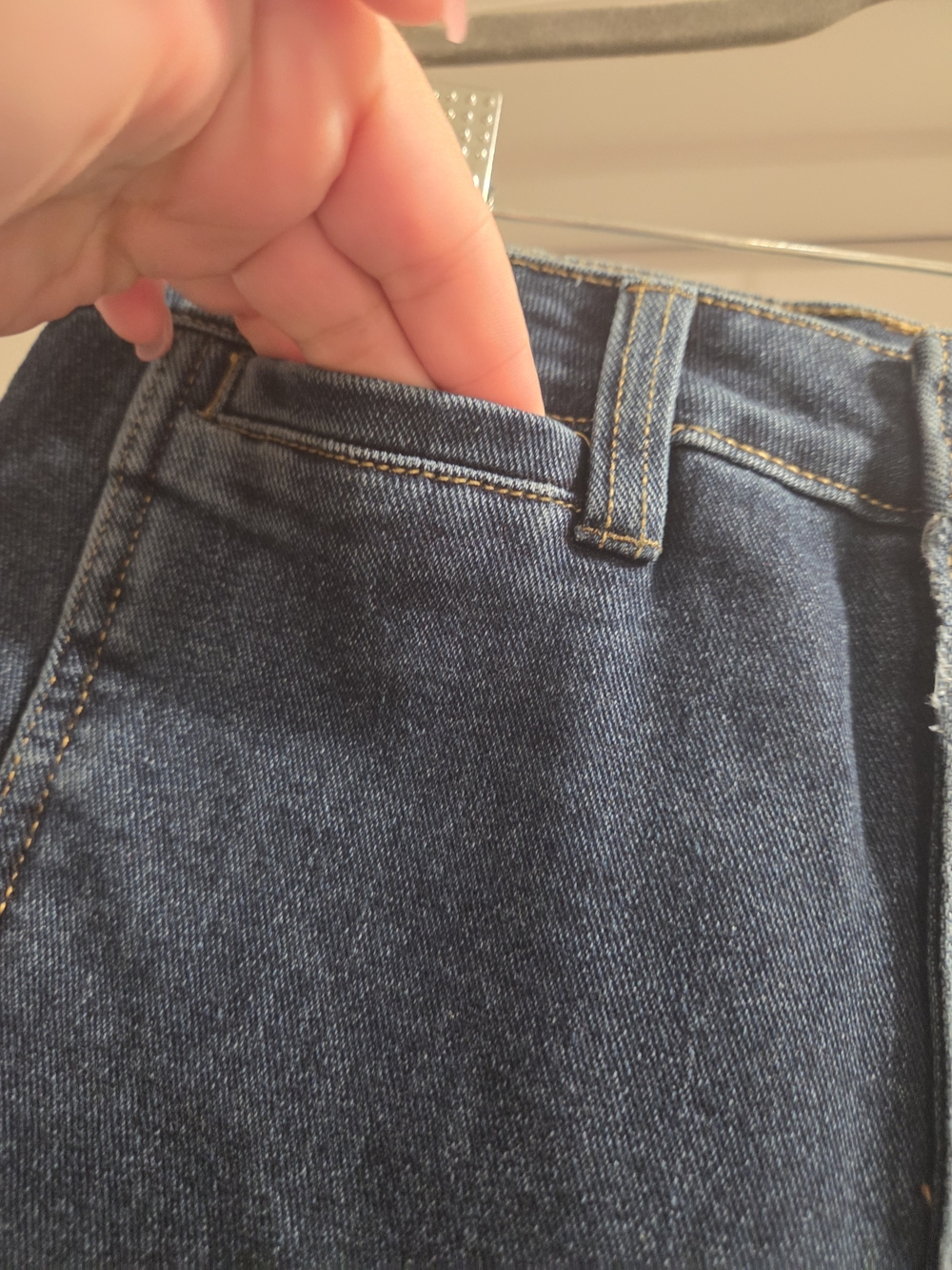 Express Dark Blue High-Rise Wide Leg Jeans NWT - Picture 6 of 8